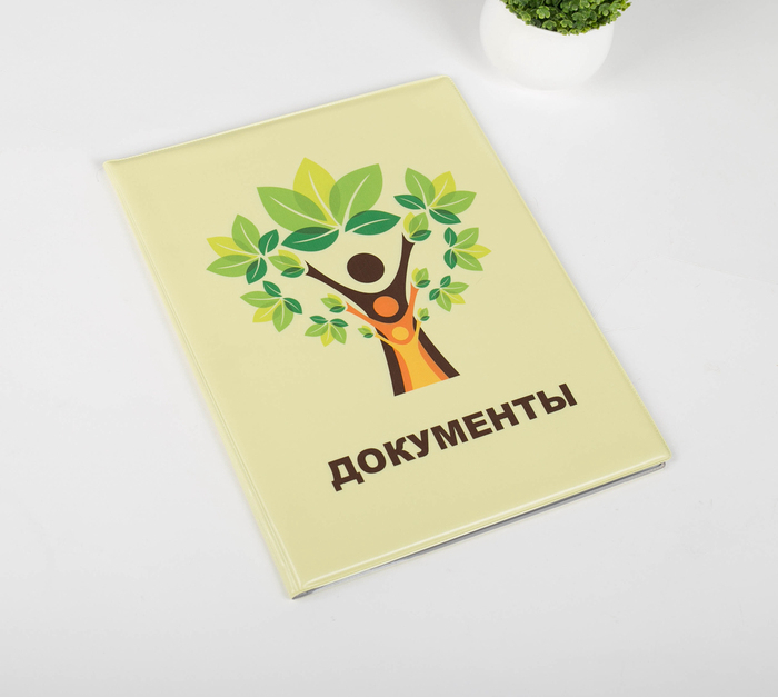Папка для семейных документов, 4 комплекта, цвет бежевый