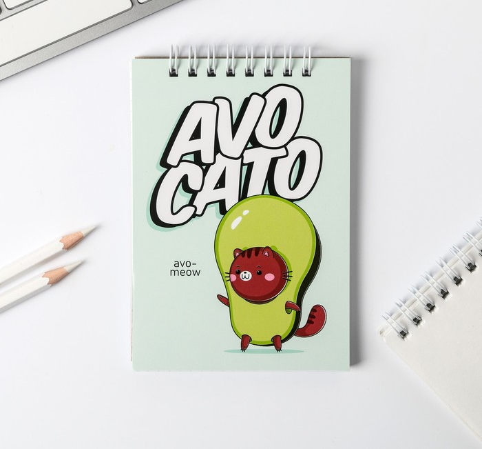 Блокнот AVOCATO, на гребне, А6, 40 листов